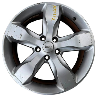 Used 2017–2019 Jeep Grand Cherokee 18x8 Aluminum Wheel — 5 Lug — Tech Gray — OEM 5XK991STAB