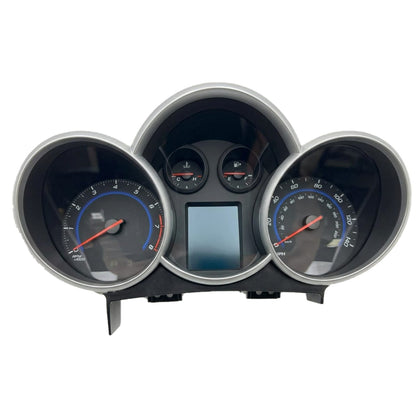 OEM Used Instrument Cluster Speedometer – 85,204 Miles – 2015-2016 Chevrolet Cruze MPH Black Cluster (RPO B76) – Part # 42362675