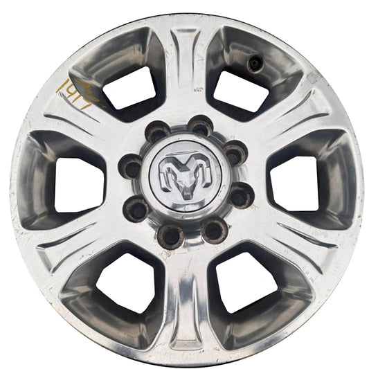 2019-2025 Dodge Ram 2500 3500 18x8 6-Spoke Polished Aluminum Wheel 6MP64AAAAA