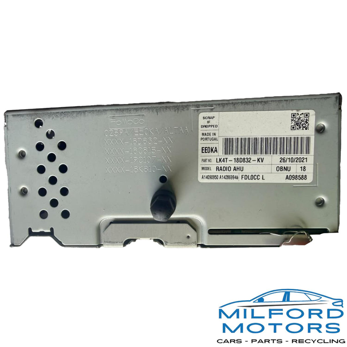 Used OEM Radio Audio Receiver – 4.2" Screen (LK4T18D832KV) – 2020-2021 Ford Transit 150 250 350 3.5L