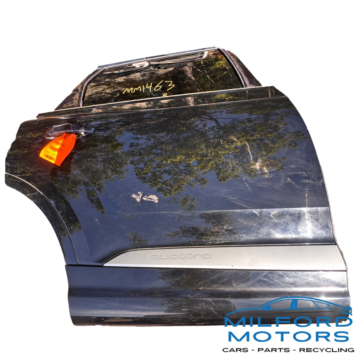 Used 2017-2024 Audi Q7 OEM Passenger Rear Right Door Assembly Black Non-Laminated Glass 146,067 Miles