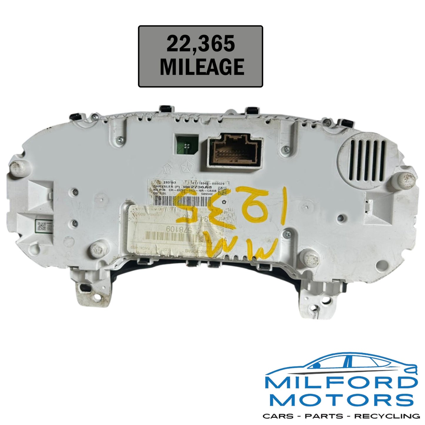 OEM 2019 Jeep Grand Cherokee Instrument Cluster Speedometer 7" Display MPH 68402706AB - 22,365 Miles
