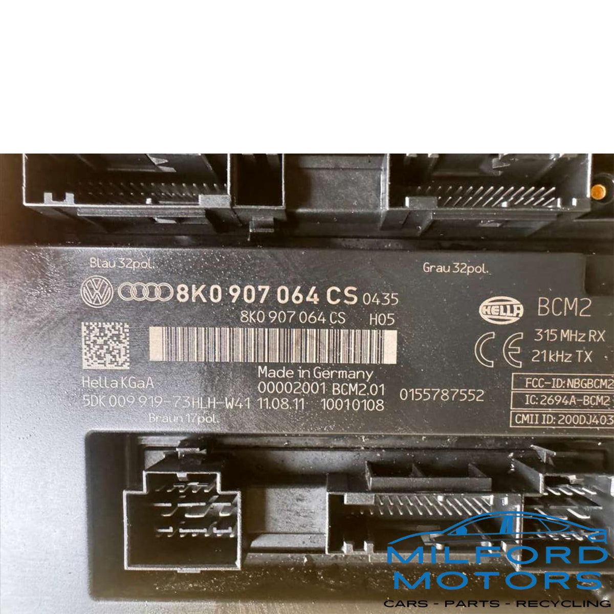 2008-2012 Audi A4 A5 Q5 S4 USED BCM Comfort Control Module 8K0907064CS OEM