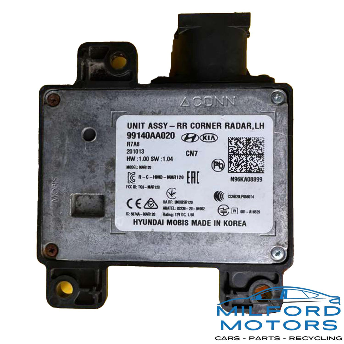Used OEM Left Driver Rear Blind Spot Radar Unit – 2021–2023 Hyundai Elantra – 99140AA020
