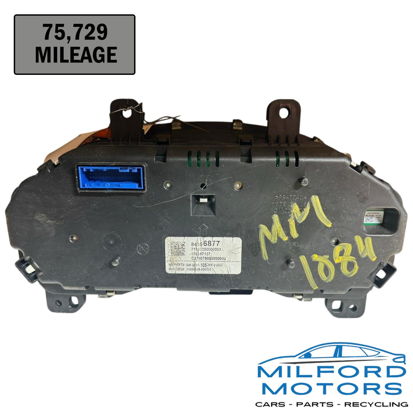 OEM 2017-2018 Chevrolet Malibu Instrument Cluster Speedometer MPH Multi-Color Display 84356877 / 84444610 - 75,729 Miles
