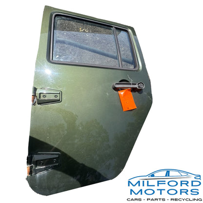 Used 2007-2017 Jeep Wrangler OEM Left Rear Driver Half Door Assembly Green PGJ 68028609AB