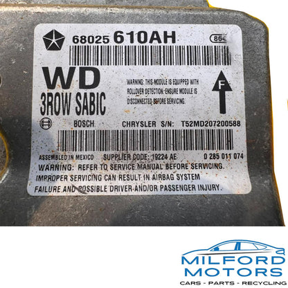 2012-2013 Dodge Durango USED Air Bag Control Module 3rd Row OEM 68025610AH