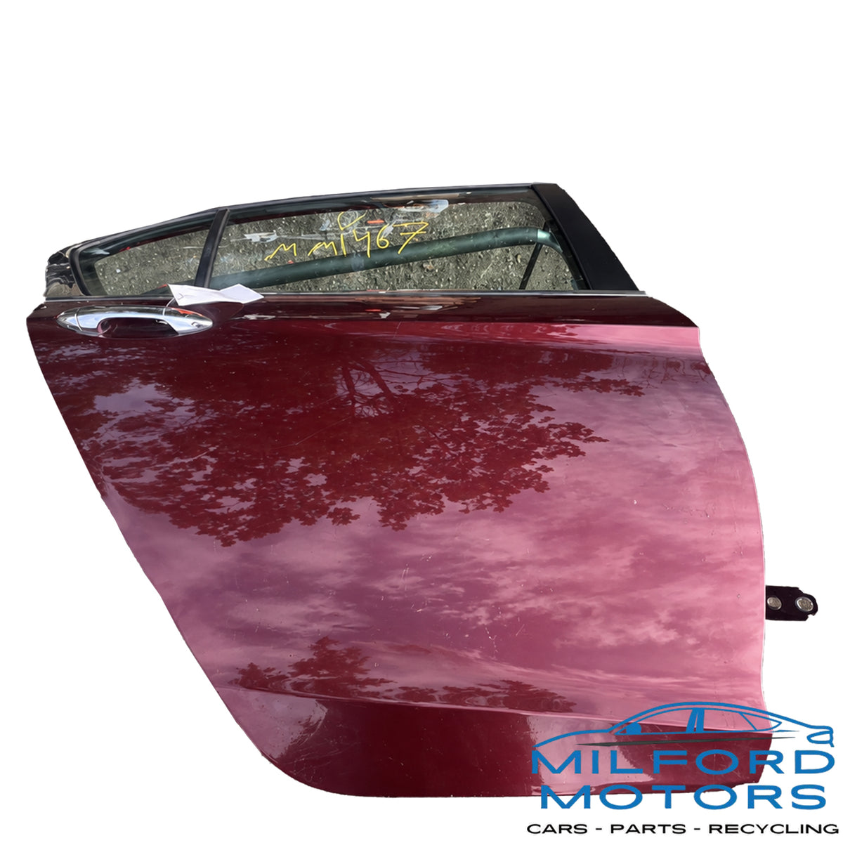 Used Right Rear Electric Door Panel Red R548P Fits 2013-2017 Honda Accord Sedan 90,102 Miles