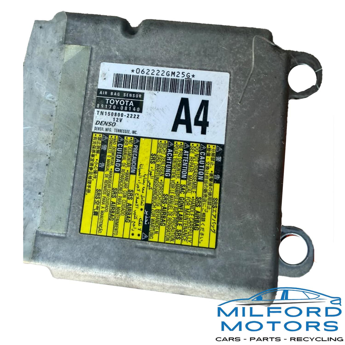 Used OEM 2015–2016 Toyota Sienna SRS Airbag Control Module Under Console 104,062 Miles