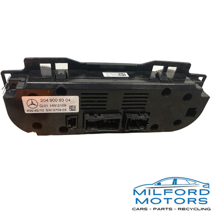 Used OEM Front Climate Control Switch Panel - 2011 Mercedes-Benz C-Class / GLK-Class - 2049009304 - 117,322 Miles