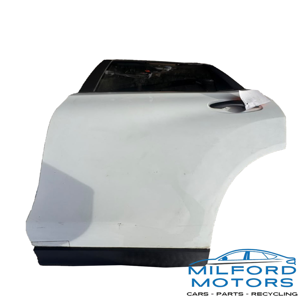 Used Left Rear Door Panel Assembly White Tinted Fits 2014-2020 Nissan Rogue 85,958 Miles