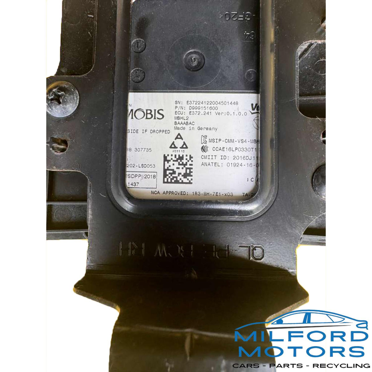 Used OEM Passenger Right Rear Blind Spot Radar Unit – 2020–2022 Kia Sportage – 99150D9600