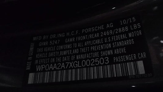 Used 2014-2016 Porsche Panamera 3.6L V6 Engine