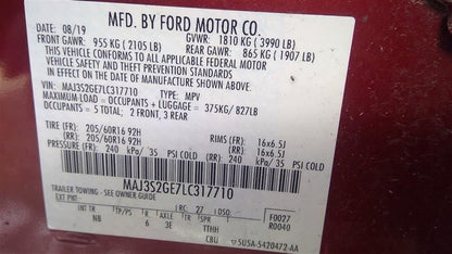 Used 2018-2021 Ford Ecosport 1.0L ECOBOOST TURBO Engine