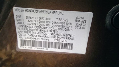 Used 3.5L V6 Engine – Acura MDX / Honda Passport / Pilot / Ridgeline – 97,741 Miles