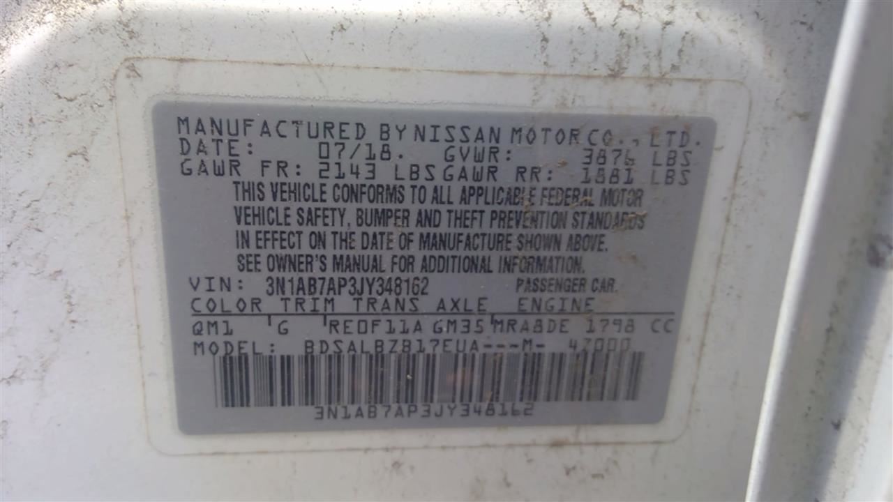Used 2013-2019 Nissan Sentra 1.8L Engine – MR18DE / MRA8DE (94,000 Miles)