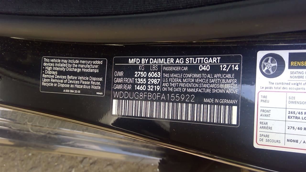 Used 2014-2015 Mercedes-Benz S550 AWD 4.6L Twin Turbo V8 Engine (M278)