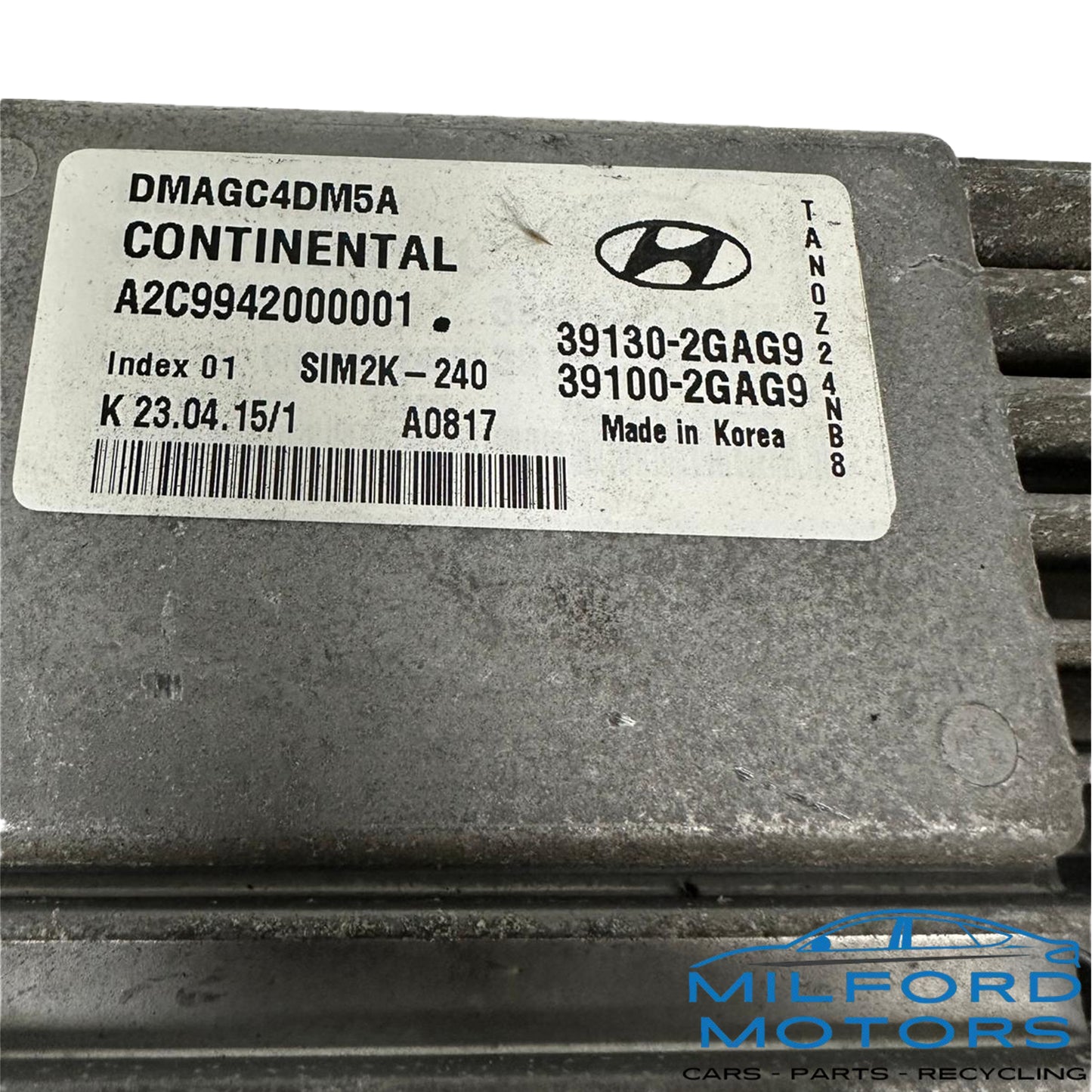 2013-2016 Hyundai Santa Fe Sport 2.4L AWD ECM ECU Engine Computer OEM 39100-2GAG9 63K Miles