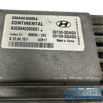 2013-2016 Hyundai Santa Fe Sport 2.4L AWD ECM ECU Engine Computer OEM 39100-2GAG9 63K Miles