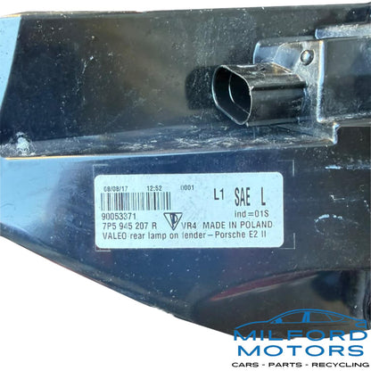 Used OEM Porsche Cayenne 2016–2018 Left Driver Side Quarter Panel Tail Light Dark Lens 95,925 miles