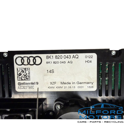 OEM Audi Climate Control Panel Dual Zone Heated & Ventilated Seats 8K1820043AKXZF