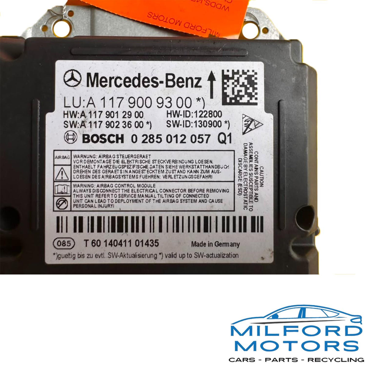 Used 2014-2015 Mercedes-Benz SRS Occupant Restraint Control Module / Air Bag Control Module
