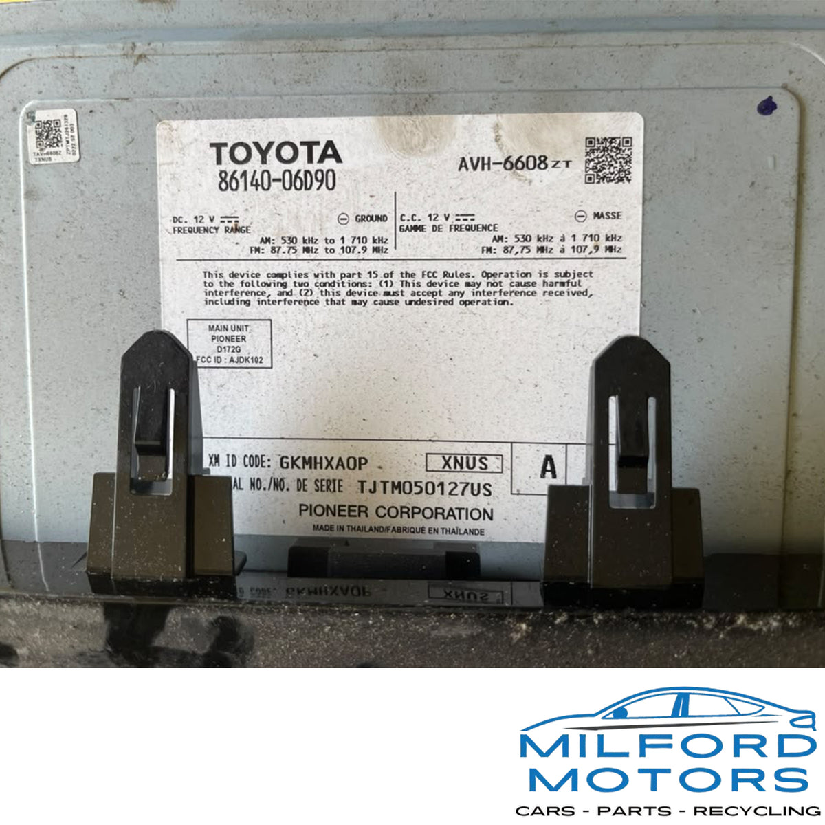 2020-2024 Toyota Camry 7" Touchscreen Radio Display Receiver 86140-06D90 OEM