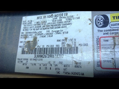 Used 2008–2009 Lincoln MKZ 6-Speed Automatic Transmission (Aisin) – 98,500 Miles