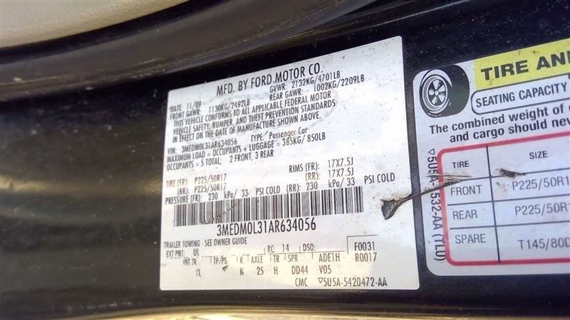 Used Hybrid CVT Transmission 2.5L 170,000 Miles – Ford Fusion / Mercury Milan 2010 Hybrid PowerSplit ECVT