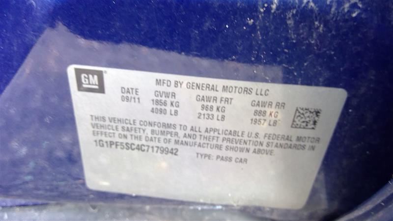 Used Transmission – 2012 Chevrolet Cruze 1.4L Automatic Transmission –  162,324 Miles