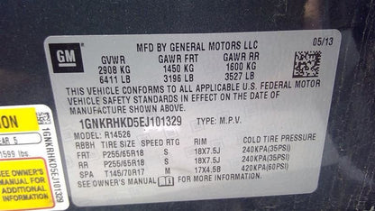 Used 2014-2017 Acadia Enclave Traverse 6-Speed Automatic Transmission – 116,960 Miles