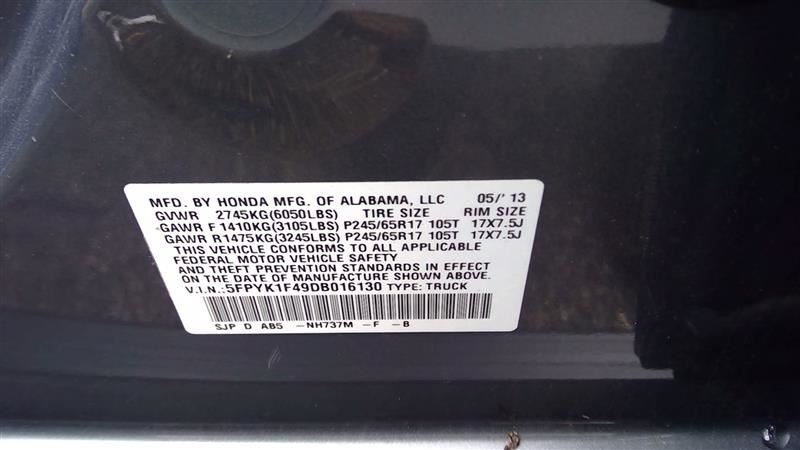 Used 5-Speed Automatic Transmission 46,200 Miles – Honda Ridgeline 2009-2014 3.5L