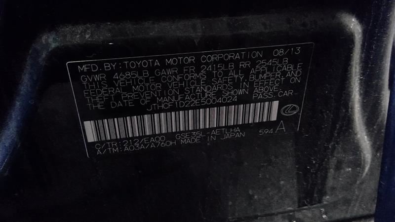 Used 2014-2015 Lexus IS250 6-Speed Automatic AWD Transmission w/ Transfer Case – 155,801 Miles