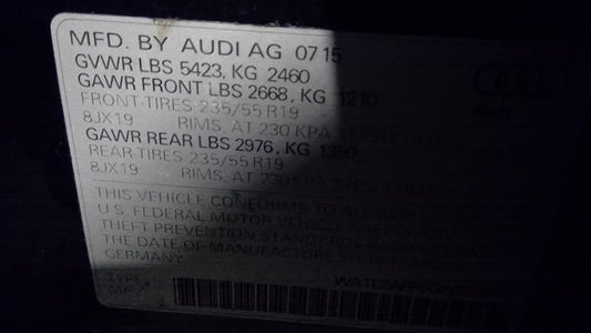 Used 2015-2017 Audi Q5 2.0L 8-Speed Automatic Transmission – 109,756 Miles