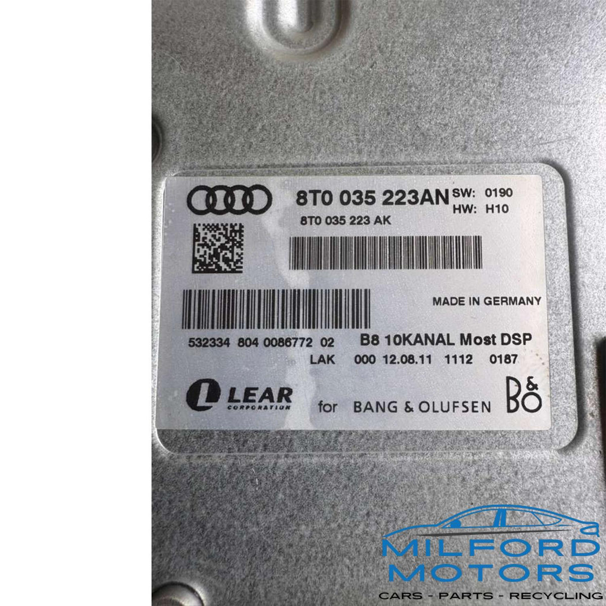 2008-2017 Audi A4 A5 Q5 S4 S5 SQ5 USED Radio Audio Amplifier 8T0035223AN OEM