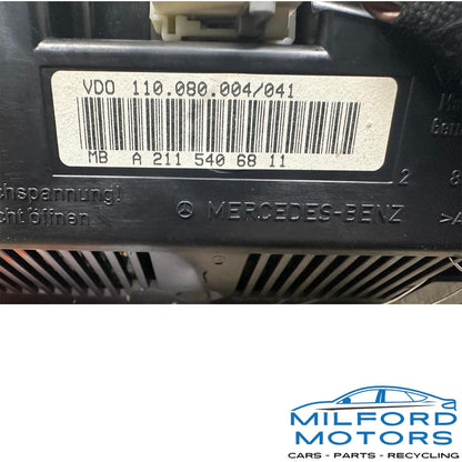 OEM 2003-2006 Mercedes-Benz E320 E500 Instrument Gauge Cluster Speedometer 2115406911 138K Miles