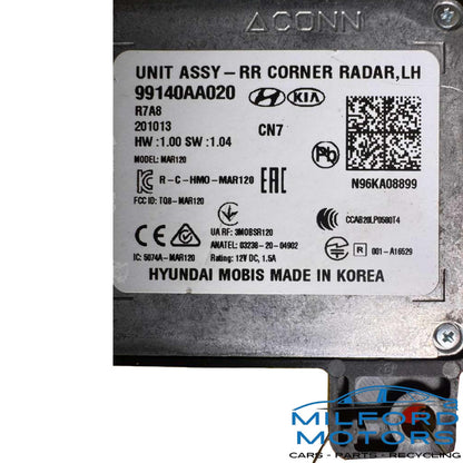 Used OEM Left Driver Rear Blind Spot Radar Unit – 2021–2023 Hyundai Elantra – 99140AA020