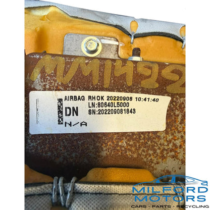 Used OEM 2023 Hyundai Sonata SE Rear Right Passenger Side Seat Bolster Airbag with Cushion – 2.5L – 19,088 Miles