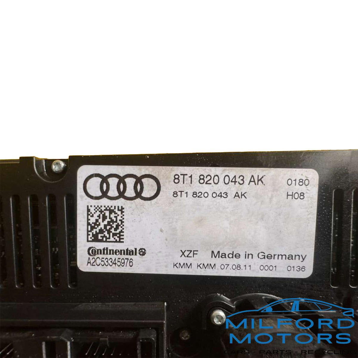 2008-2013 Audi A4 A5 Q5 S4 S5 USED Dual-Zone A/C Control 8T1820043AKXZF OEM