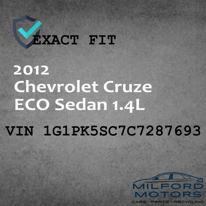 Driver Headlight with Chrome Bezel Fits 2011-2012 Chevrolet Cruze ECO Sedan 1.4L