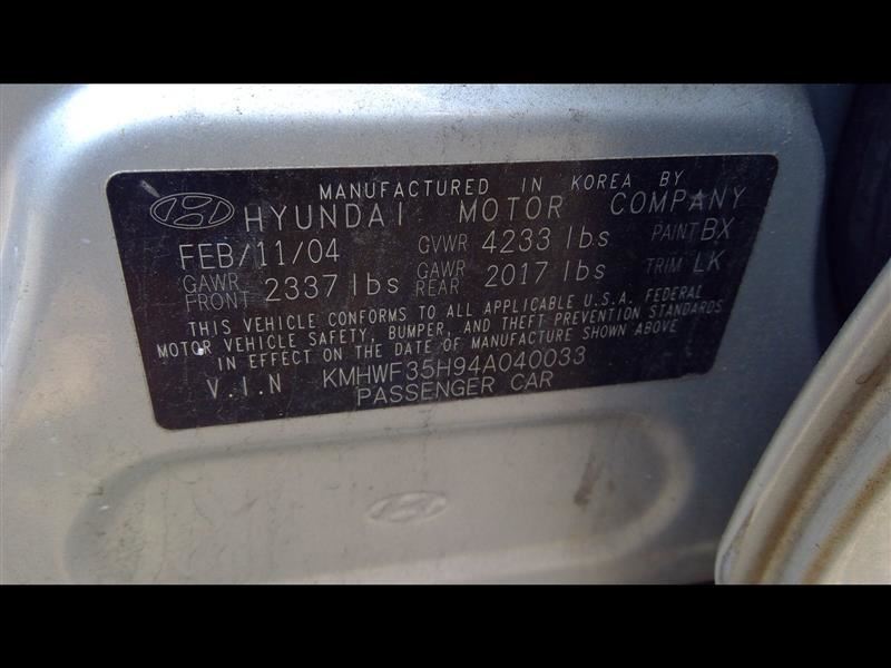 Driver Side LED Headlight Assembly 2002-2005 Hyundai Sonata Sedan 2.7L