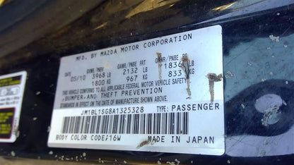 Driver Side Headlight Assembly Halogen Fits 2010-2013 Mazda 3 2.0L