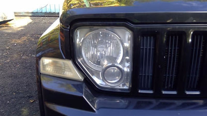 Chrome Bezel Headlight Assembly Fits 2008-2012 Jeep Liberty Sport 3.7L
