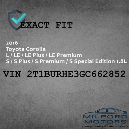 Passenger Side LED Headlight Assembly Fits 2014-2016 Corolla Sedan 1.8L