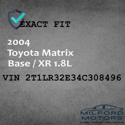 Passenger Side Halogen Headlight Assembly Fits 2003-2008 Toyota Matrix 1.8L