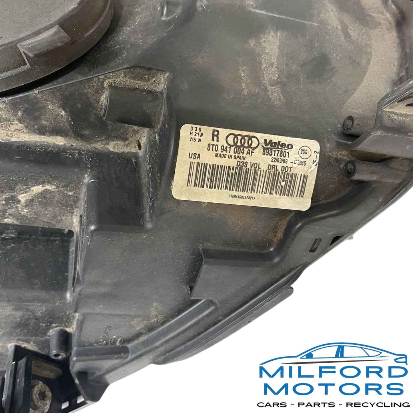 Passenger Side Headlamp Assembly Fits for 2008-2012 Audi S5 quattro 4.2L