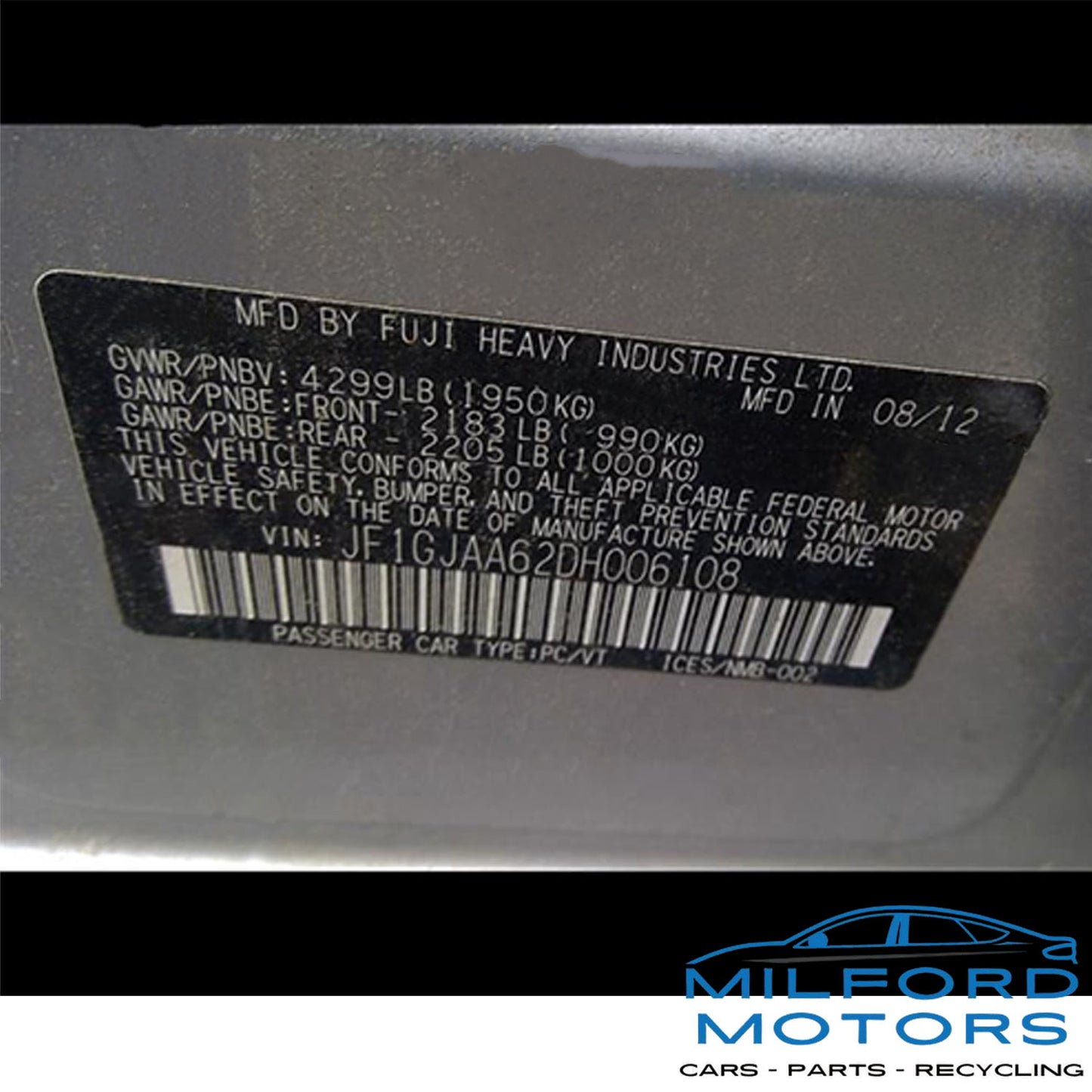 Passenger Side Headlamp Assembly Fits for 2012-2015 Subaru Impreza 2.0L