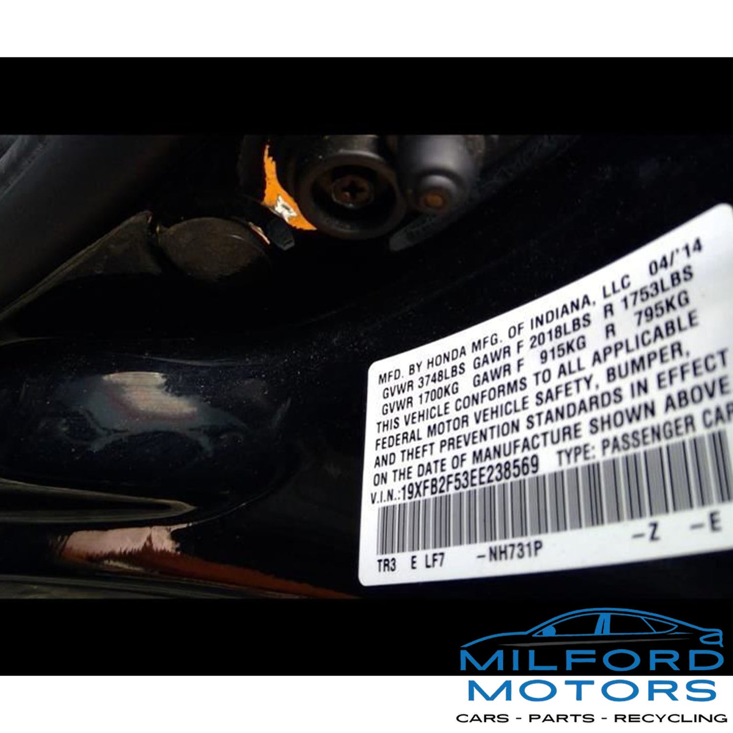 Driver Side Headlamp Assembly Fits for 2013-2015 Honda Civic 1.8L