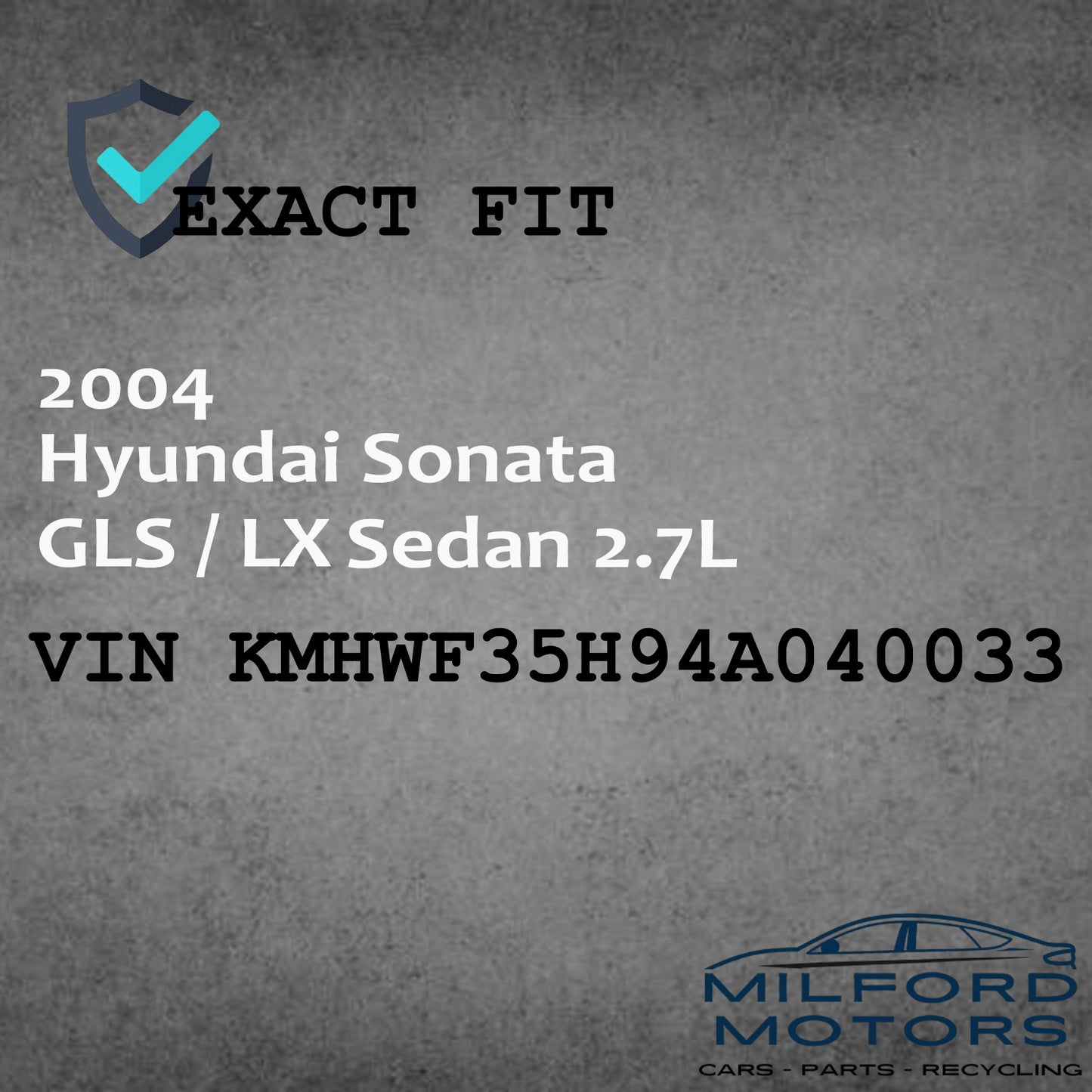 Driver Side LED Headlight Assembly 2002-2005 Hyundai Sonata Sedan 2.7L
