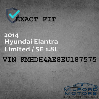 Passenger Side Reflector Headlight Assembly Fits 2014-2016 Elantra 1.8L